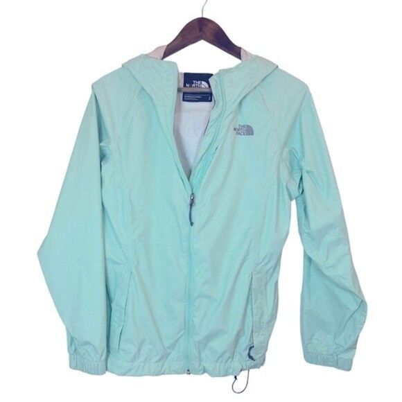 The North face Sea Foam Blue Green Hyvent Full Zip Womens Jacket Size Small - Picture 2 of 12
